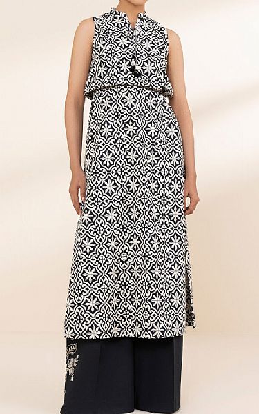 Sapphire Black/Off White Lawn Suit (2 pcs) | Pakistani Lawn Dress in USA- Image 1