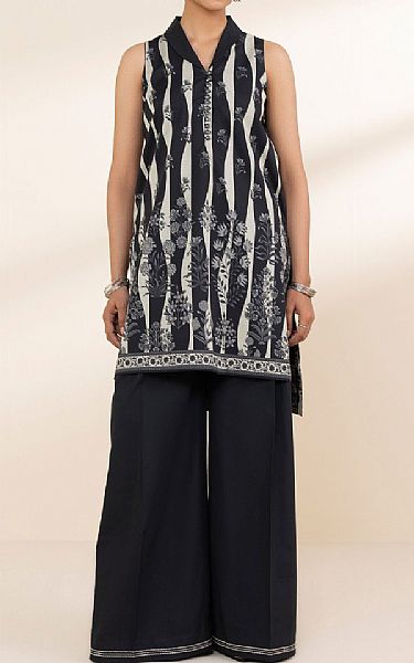 Sapphire Black/Off White Lawn Suit (2 pcs) | Pakistani Lawn Dress in USA- Image 1