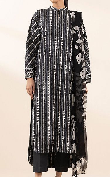 Sapphire Black/Off White Lawn Suit | Pakistani Lawn Dress in USA- Image 1