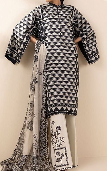 Sapphire Off White/Black Lawn Suit | Pakistani Lawn Dress in USA- Image 1