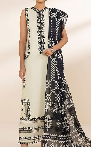 Sapphire Off White Lawn Suit | Pakistani Lawn Dress in USA- Image 1