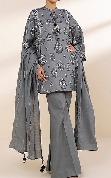 Sapphire Grey Lawn Suit | Pakistani Lawn Dress in USA- Image 1