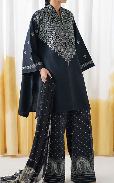 Sapphire Black Dobby Suit | Pakistani Lawn Dress in USA- Image 1