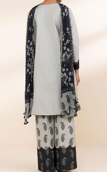 Sapphire Grey/Black Lawn Suit | Pakistani Lawn Dress in USA- Image 2