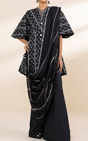 Sapphire Black/Off White Lawn Suit | Pakistani Lawn Dress in USA- Image 1
