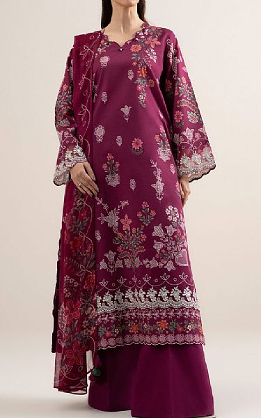 Sapphire Dark Raspberry Lawn Suit | Pakistani Lawn Dress in USA- Image 1