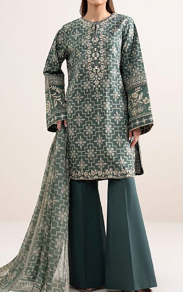 Sapphire Viridian Green/Off White Lawn Suit | Pakistani Lawn Dress in USA- Image 1