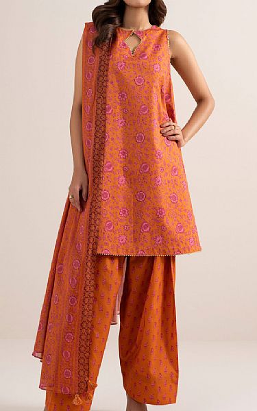 Sapphire Rusty Orange Lawn Suit | Pakistani Lawn Dress in USA- Image 1