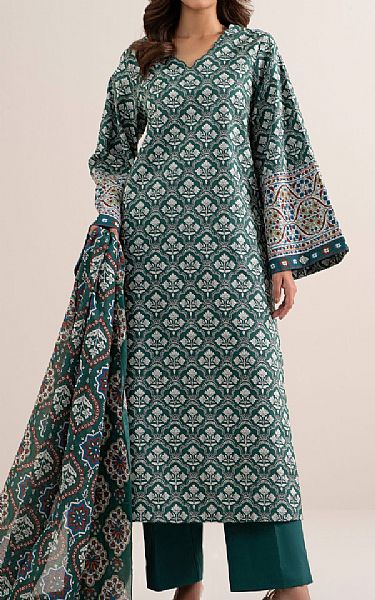 Sapphire Teal/Off White Lawn Suit | Pakistani Lawn Dress in USA- Image 1