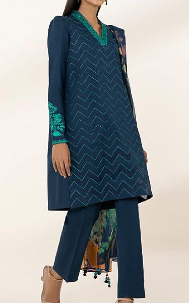 Sapphire Dark Blue Lawn Suit (2 pcs) | Pakistani Lawn Suits- Image 1
