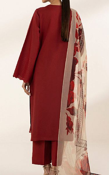 Sapphire Falu Red Dobby Suit | Pakistani Lawn Suits- Image 2