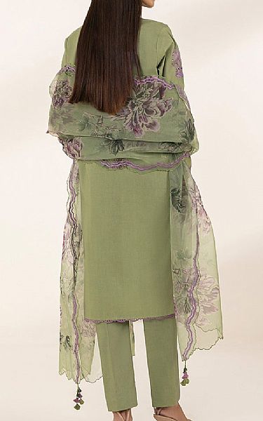 Sapphire Military Green Dobby Suit | Pakistani Lawn Suits- Image 2