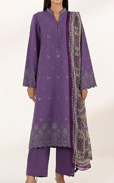 Sapphire Muted Purple Dobby Suit (2 pcs) | Pakistani Lawn Suits- Image 1