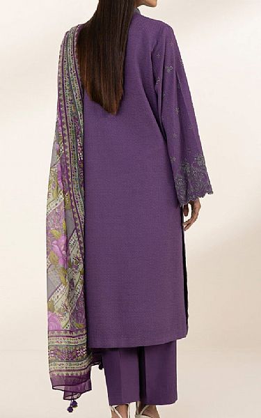 Sapphire Muted Purple Dobby Suit (2 pcs) | Pakistani Lawn Suits- Image 2