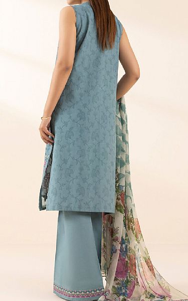 Sapphire Greyish Teal Cotton Suit | Pakistani Lawn Dress in USA- Image 2