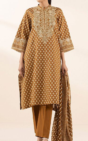 Sapphire Brown Lawn Suit | Pakistani Lawn Dress in USA- Image 1