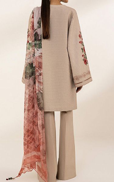 Sapphire Beige Dobby Suit | Pakistani Lawn Suits- Image 2