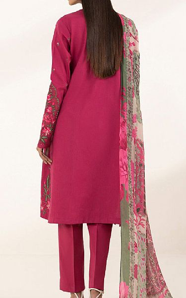 Sapphire Burnt Pink Dobby Suit | Pakistani Lawn Suits- Image 2