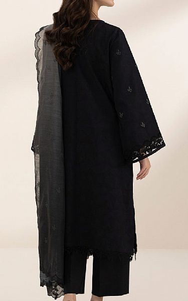 Sapphire Black Jacquard Suit | Pakistani Lawn Suits- Image 2