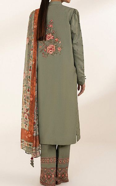 Sapphire Sage Green Cotton Suit | Pakistani Lawn Suits- Image 2
