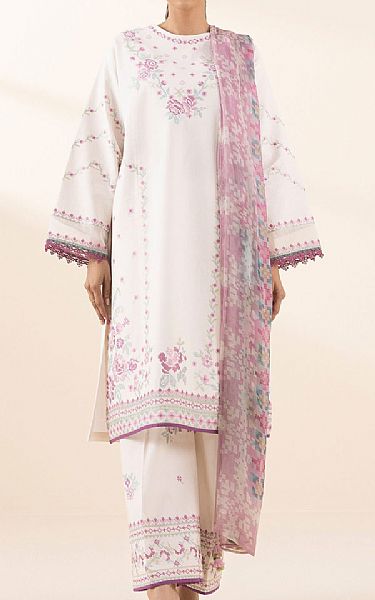 Sapphire Off White Dobby Suit | Pakistani Lawn Dress in USA- Image 1