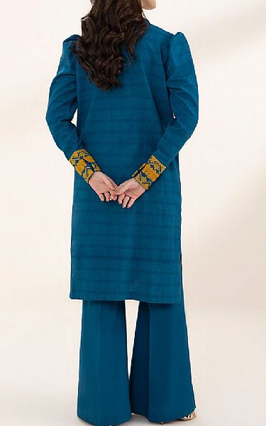 Sapphire Denim Blue Dobby Suit (2 pcs) | Pakistani Lawn Suits- Image 2
