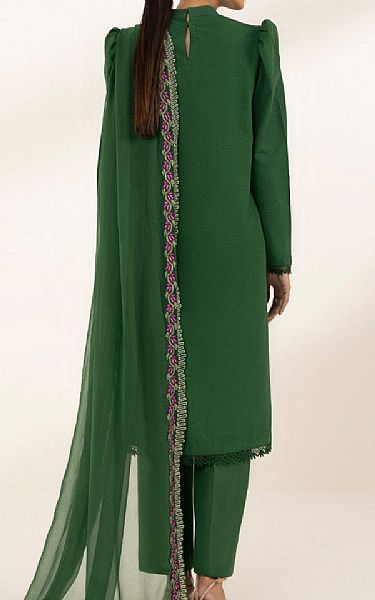 Sapphire Green Dobby Suit | Pakistani Lawn Suits- Image 2