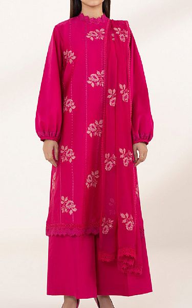 Sapphire Hot Pink Cotton Suit | Pakistani Lawn Suits- Image 1