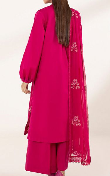 Sapphire Hot Pink Cotton Suit | Pakistani Lawn Suits- Image 2