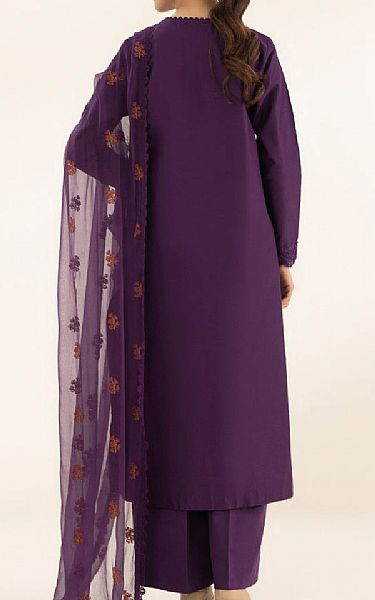 Sapphire Plum Purple Cotton Suit | Pakistani Lawn Suits- Image 2