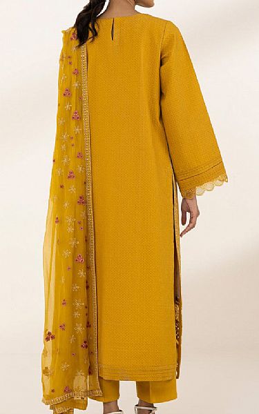 Sapphire Mustard Dobby Suit | Pakistani Lawn Suits- Image 2