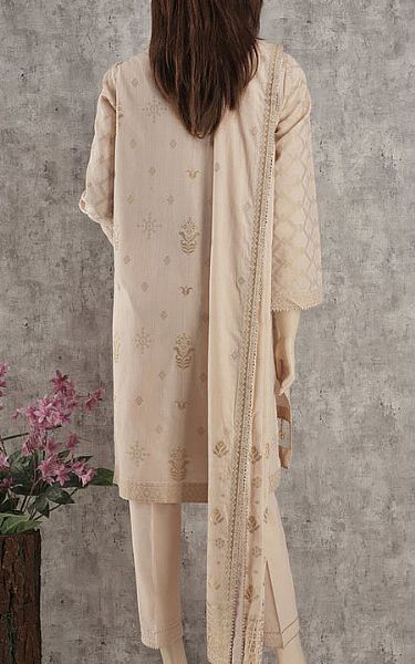 Ivory Jacquard Suit | Saya Pakistani Winter Dresses