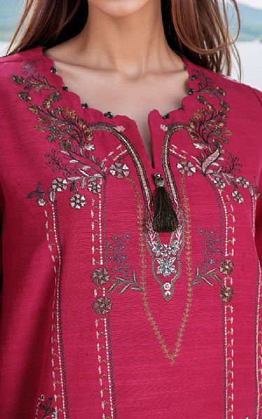 Saya Rich Maroon Khaddar Suit | Pakistani Winter Dresses- Image 2