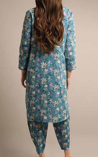 Saya Bluish Khaddar Suit (2 pcs) | Pakistani Winter Dresses- Image 2