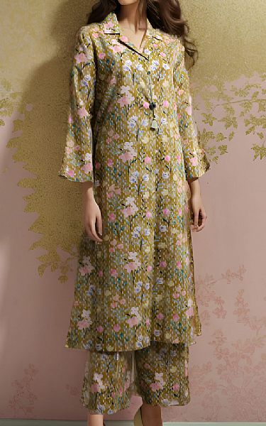 Saya Dark Sand Khaddar Suit (2 pcs) | Pakistani Winter Dresses- Image 1