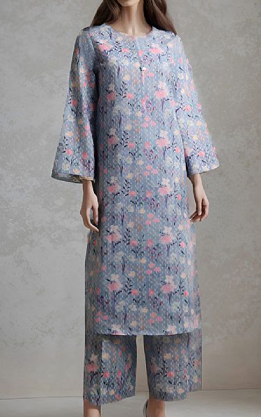 Saya Gull Grey Khaddar Suit (2 pcs) | Pakistani Winter Dresses- Image 1