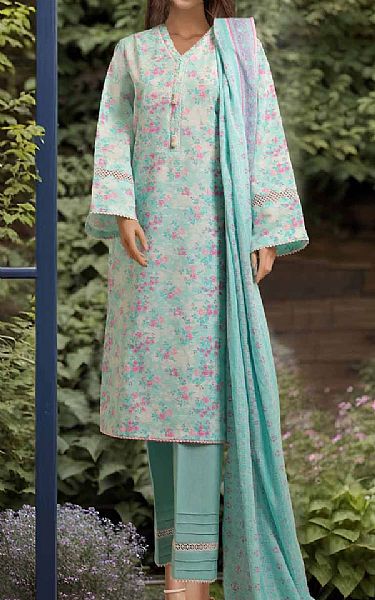 Saya Pale Aqua Khaddar Suit | Pakistani Winter Dresses- Image 1