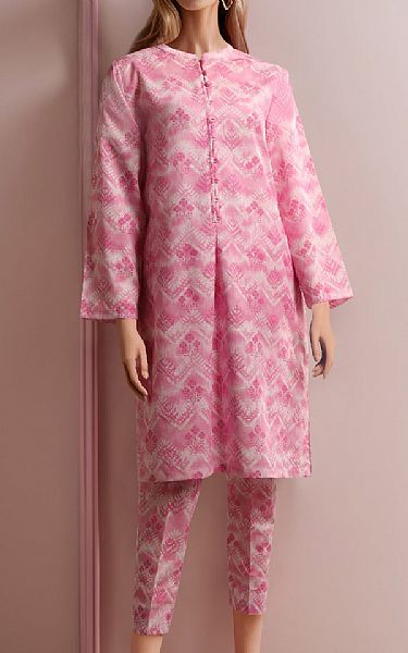 Saya Pink Khaddar Suit (2 pcs) | Pakistani Winter Dresses- Image 1