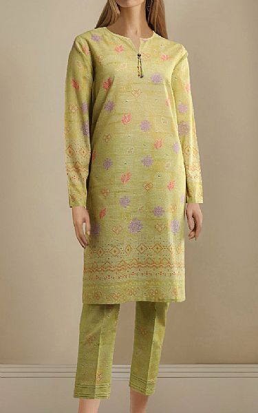 Saya Olive Green Khaddar Suit (2 pcs) | Pakistani Winter Dresses in USA- Image 1