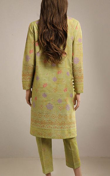 Saya Olive Green Khaddar Suit (2 pcs) | Pakistani Winter Dresses- Image 2