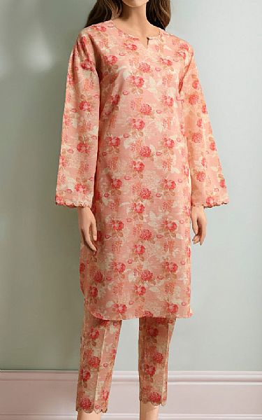 Saya Peach Khaddar Suit (2 pcs) | Pakistani Winter Dresses- Image 1