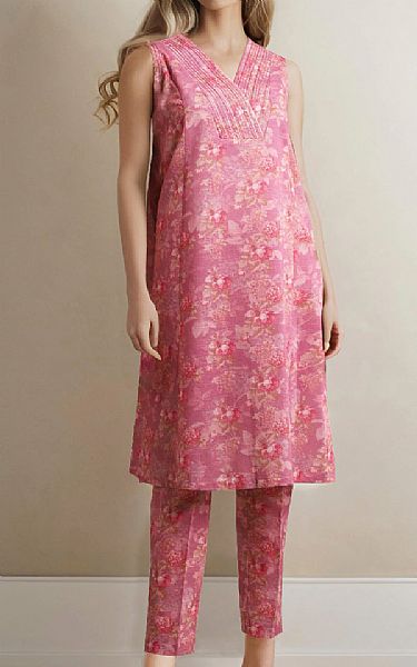 Saya Dull Pink Khaddar Suit (2 pcs) | Pakistani Winter Dresses- Image 1