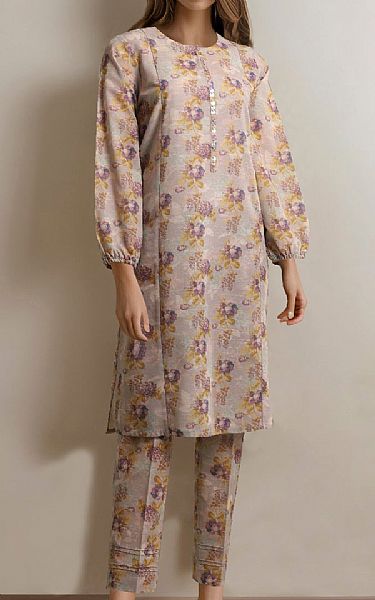 Saya Pastel Grey Khaddar Suit (2 pcs) | Pakistani Winter Dresses- Image 1