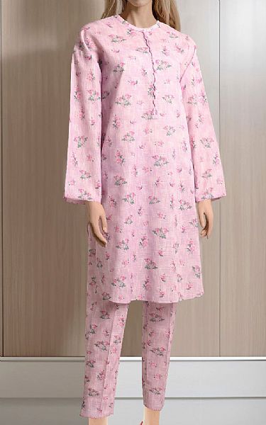 Saya Light Pink Khaddar Suit (2 pcs) | Pakistani Winter Dresses- Image 1