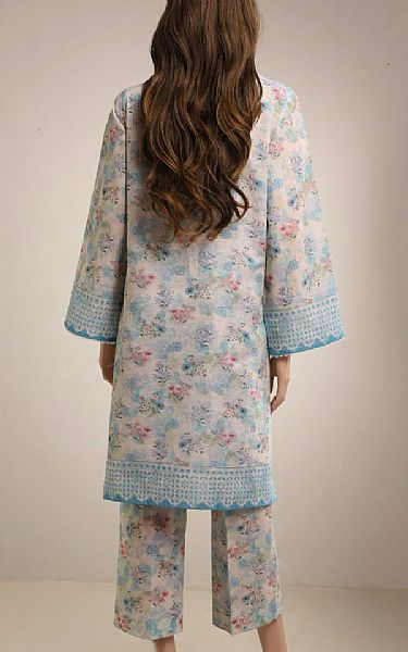 Saya Pastel Grey/Turquoise Khaddar Suit (2 pcs) | Pakistani Winter Dresses in USA- Image 2