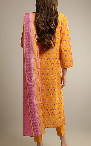 Saya Yellowish Orange Khaddar Suit | Pakistani Winter Dresses- Image 2