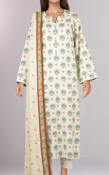 Saya Off White Viscose Suit | Pakistani Winter Dresses in USA- Image 1