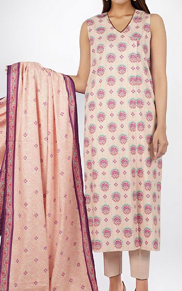 Saya Light Pink Viscose Suit | Pakistani Winter Dresses in USA- Image 1