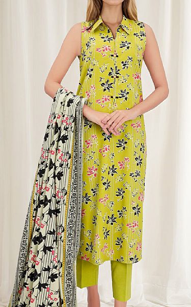 Saya Lime Green Khaddar Suit | Pakistani Winter Dresses in USA- Image 1