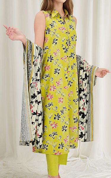 Saya Lime Green Khaddar Suit | Pakistani Winter Dresses in USA- Image 2